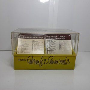 Family Craft Cards w/ Box 1970s Homeschooling Crafting Knitting Woodworking Ect